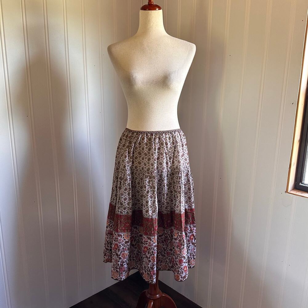 Vintage 90s/Y2K Boho Midi Skirt 2X